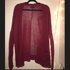 American Eagle Red relaxed Cardigan